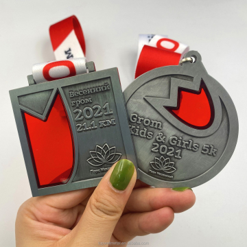 Wholesale custom creative children medals with ribbons