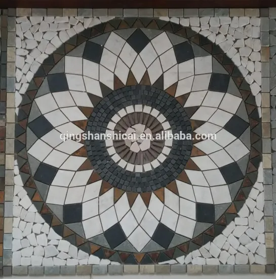 natural stone beautiful floor mosaic patterns rectangle marble tile round mosaic medallion