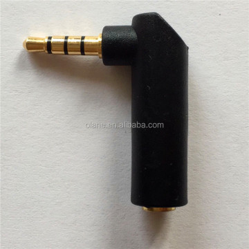 Gold Plated 3.5mm 4-Pole Audio Jack Extender Adapter for Mobile Phones
