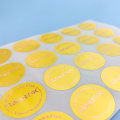 Ronde vorm aangepaste stickers gouden papier labels