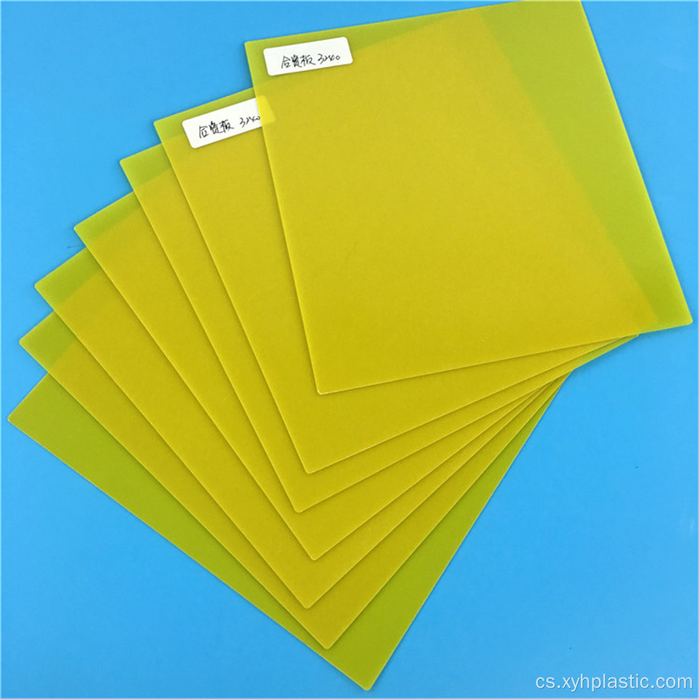 Žlutá deska z epoxidové skleněné pryskyřice Feber 3240