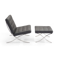Stainless Steel Frame Microfiber Leather Soft Lounge Chair