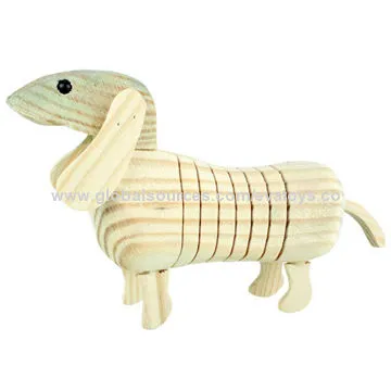 2014 new kid's popular wooden DIY children play painting toy, hot sale, dog style