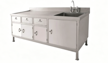 Stainless steel single eye wash table