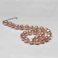Desain Sederhana Baroque Pink Pearl Necklace