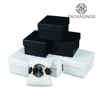Custom luxury paper watch box black
