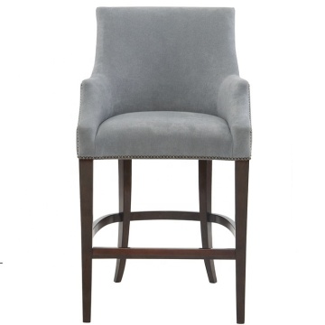 High-End Contemporary Hotel Restaurant Velvet Bar Chairs