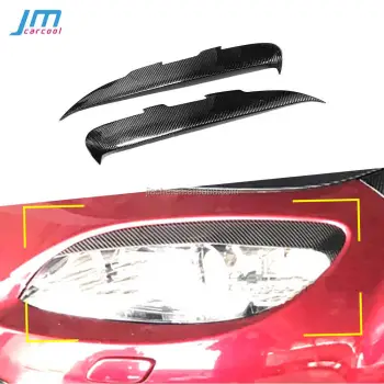 Carbon Fiber Front Bumper Lamp Eyebrow Trims for Mazda MX-5 MX5 Miata 2009-2012
