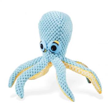 Blue octopus plush pet teething comfort toy