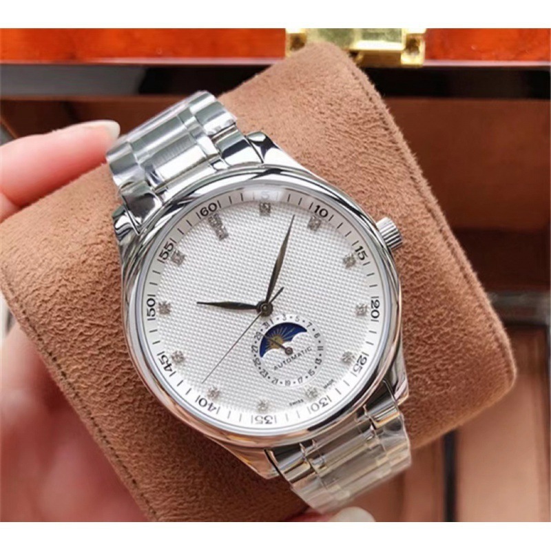 Elegant Men's Automatic Mechanical Watch with Steel Band