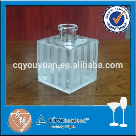 Pretty make your own perfume bottle with white stripe