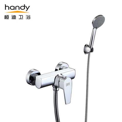 Keran Mixer bak kuningan dengan Chromed Hand Shower