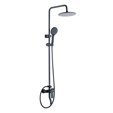 New Round Rain Luxury Bathroom Black Rainfall Matte Black Shower System