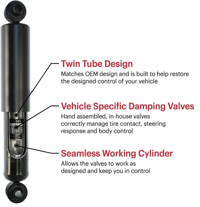 KYB 344459 Air Suspension Spring Shock Absorber for Audi A3 & VW CC