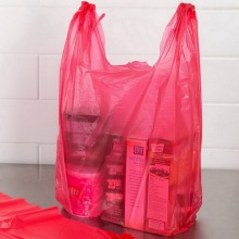 Large Plastic Plain Grocery T-Shirt Bags