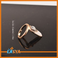 Fesyen emas Crystal Rhinestone jantung kuku jari cincin, cincin Midi