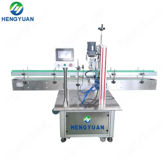 Automatic Four Wheels Clamping Laundry Detergent Barrel Capping Machine HYXG-4C-B