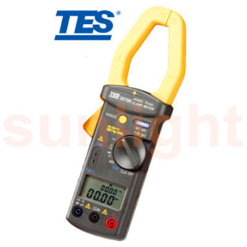 TES-3079K TRMS Power Clamp Multi-meter, 3P4W Power Analyzer