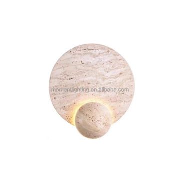 Wabi Sabi Style Nordic Modern Yellow Natural Stone Wall Sconce for Home, Kitchen, and Bedroom