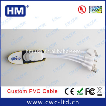 Factory directly pvc charging cable (external cable) 3D shape charging cable