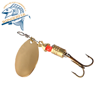 60 mm hard metalen zoetwater bas zander lepel lepel wobbler spinner aas