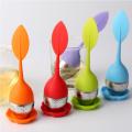 Orange Red Green Silicone SS Infuser Green Tea Strainer Bag