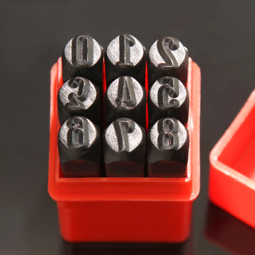 High Quality 9 pc Figure Punch Number Metal Stamp Set for Brass