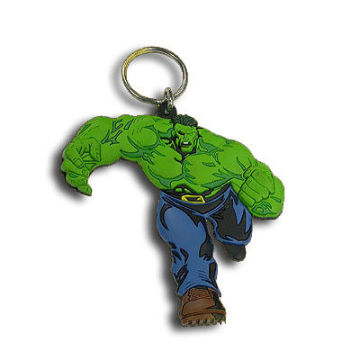 Personalized Silicone Engraved Key Chain, Flexible Silicone Keychains With Cartoon Design