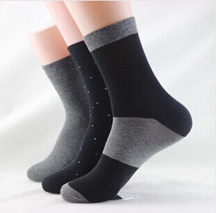 Men Black Cotton Breathable Socks