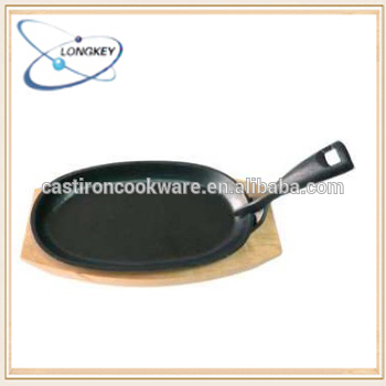 SGS qualified cast iron sizzler plate with vegetable oil coating