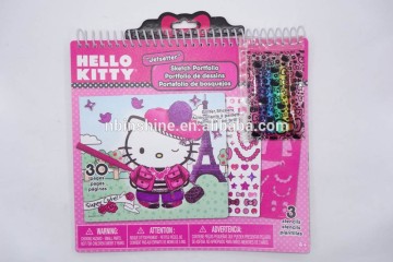 Diseño personalizado Los niños que llevan el juego de colorear, set de arte de pegatinas de bricolaje