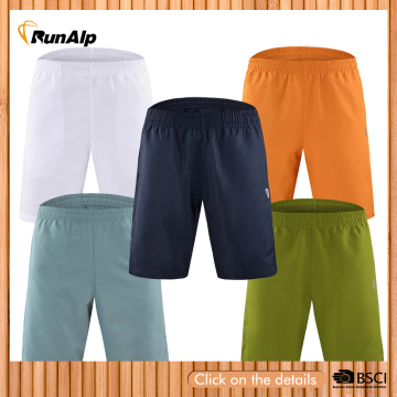 high quality quick dry solid colour polyester mens sports shorts