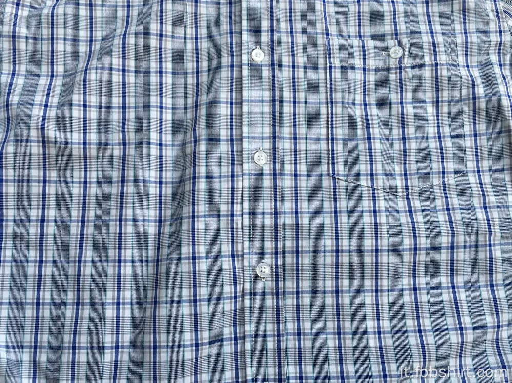 Camicia a quadri a maniche corte di alta qualità