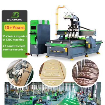 6 teste 4 assi cilindri in legno CNC router - Multi Mandrin CNC tagliente