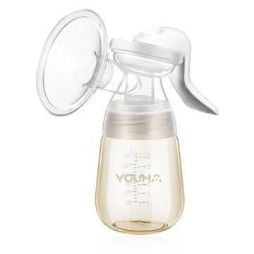 YOUHA 210ml Manual Breast Pump with Nipple Suction, BPA-Free Milk Collector and Feeding Baby Feeder - PP/PPSU Milk Bottle