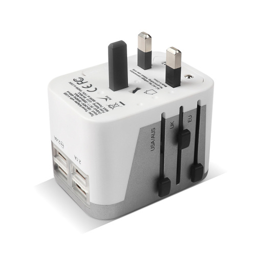 Mundo portátil Universal adaptador de viagem 4 portas USB