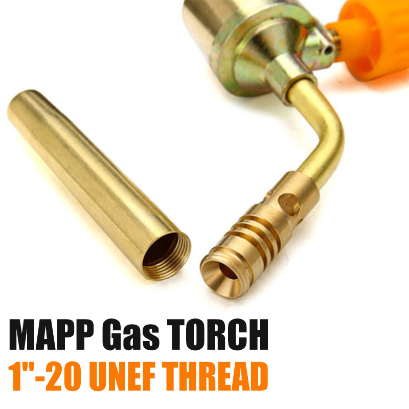 Brass Welding Torch MAPP Propane Gas Torch Self Ignition Trigger Style Heating Solder Burner Welding Plumbing Nozzles camping
