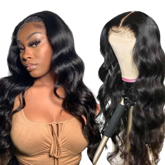 Wholesale Virgin Brazilian Body Wave Pre Plucked Swiss Transparent Lace 13x6 HD Human Hair 13x4 Lace Frontal Wig