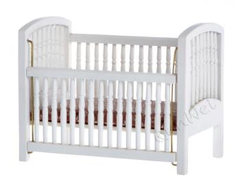 1/12 scale wooden vintage dollhouse furniture baby bed