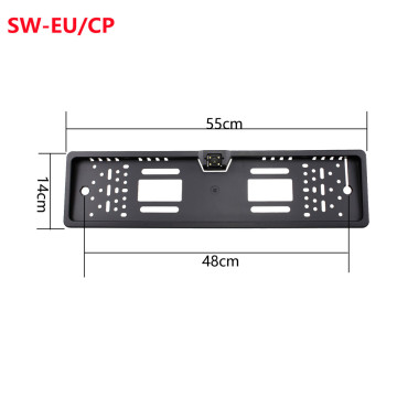 CE Waterproof European License Plate Frame Camera for Car Rear View and Parking Assist