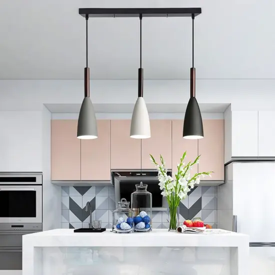 Industrial Vintage Black Iron Chandelier: Perfect Lighting Solution for Kitchen Islands