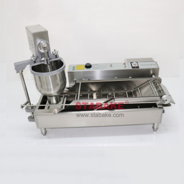 Macchina per ciambella automatica a doppia riga con friggitrice - elettrica 220 V/50-60Hz