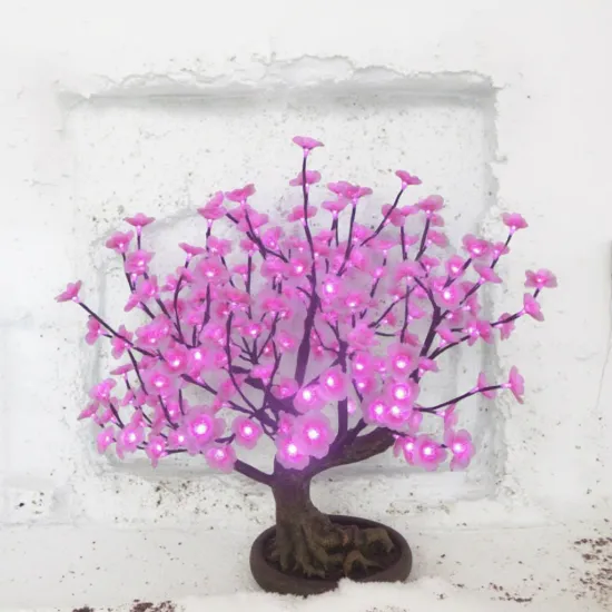 2025 New Artificial Pink Light Peach Blossom Bonsai Tree for Holidays