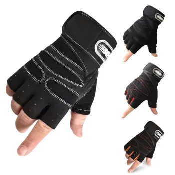 Men's Wholesale Breathable Half Finger Gym Gloves for Lifting and Cycling