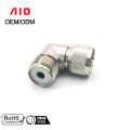UHF L-Shape PL259 to SO239 RF Coaxial Adapter
