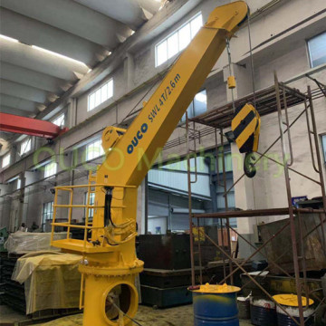 Electric crane with marine standard 4T2.6M Pedestal fixed Boom Deck Crane on Ship