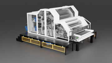 3D Render of Fiber Carding Machine