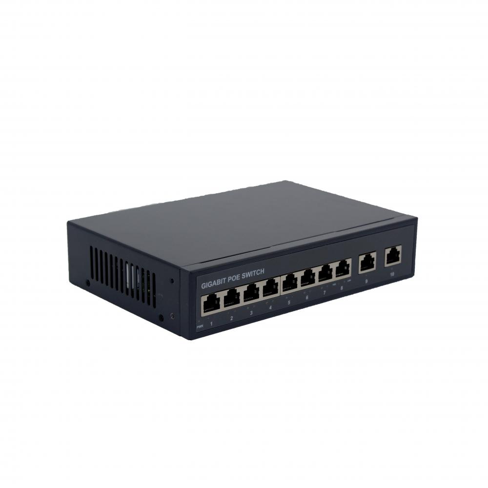 8 منافذ التوصيل وتشغيل Poe Switch مستقر