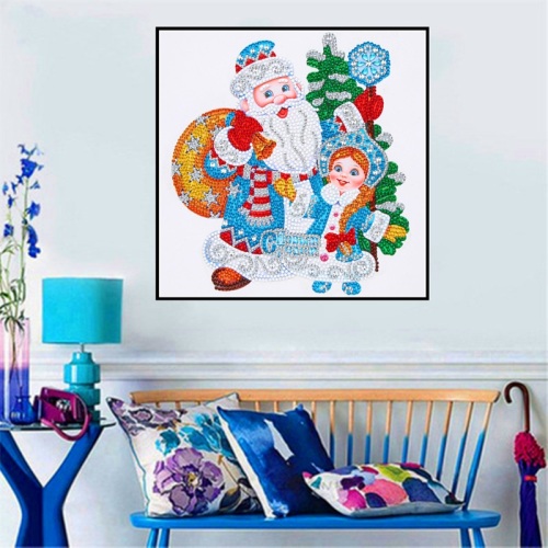 Diamond Painting Of Santa And Girl Custom Wholesale