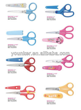 Fancy design Plastic cover Children and School special kids scissors